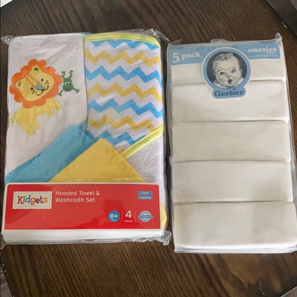 Gerber Other - Onesie, towel, and washcloth baby bundle! New!